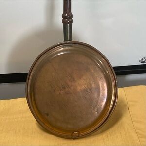 Antique Long Handled Copper and Brass Bed Warmer
